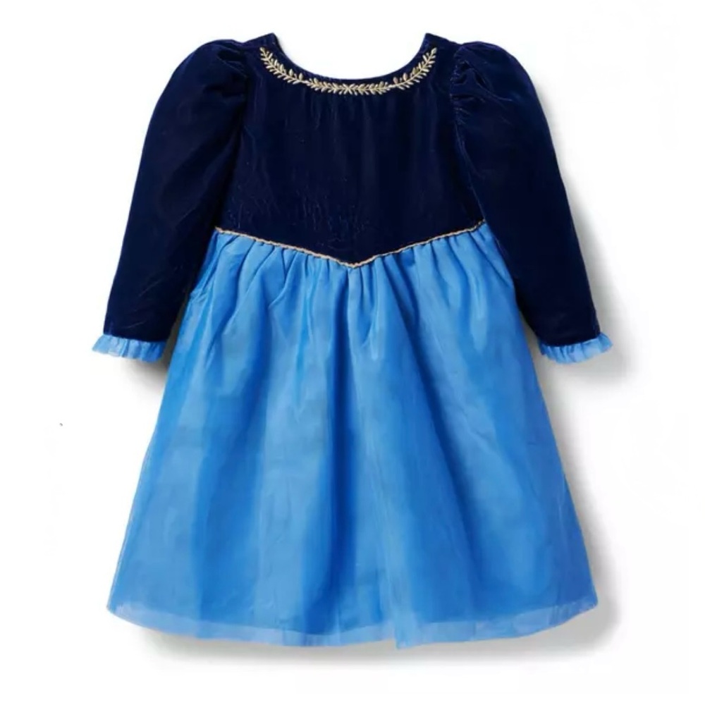Janie and Jack Disney Frozen Velvet Tulle Dress
